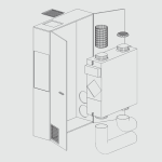 helty flow m800 steel - montaj perete, tip dulap lemn (800 m³/h)