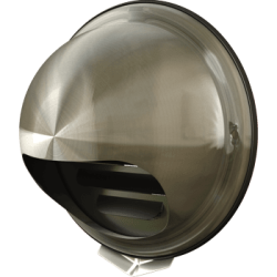 grila ventilatie o150 cu protectie ploaie si plasa antiinsecte, metal, gri