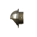 grila ventilatie o150 cu protectie ploaie si plasa antiinsecte, metal, gri