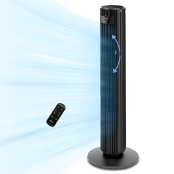 resigilat! ventilator turn levoit, 107,6cm, 12 viteze, 4 moduri de functionare, foarte silentios, telecomanda, negru