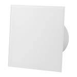 ventilator baie drim o100 s, super silent, debit 93 m3/h, panou sticla schimbabil, clapeta antiretur, garantie 2 ani, alb