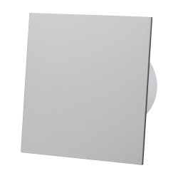 ventilator baie drim o125 s, super silent, debit 140 m3/h, panou plexi schimbabil, clapeta antiretur, garantie 2 ani, gri