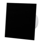 ventilator baie drim o125 s, super silent, debit 140 m3/h, panou sticla schimbabil, clapeta antiretur, garantie 2 ani, black ne