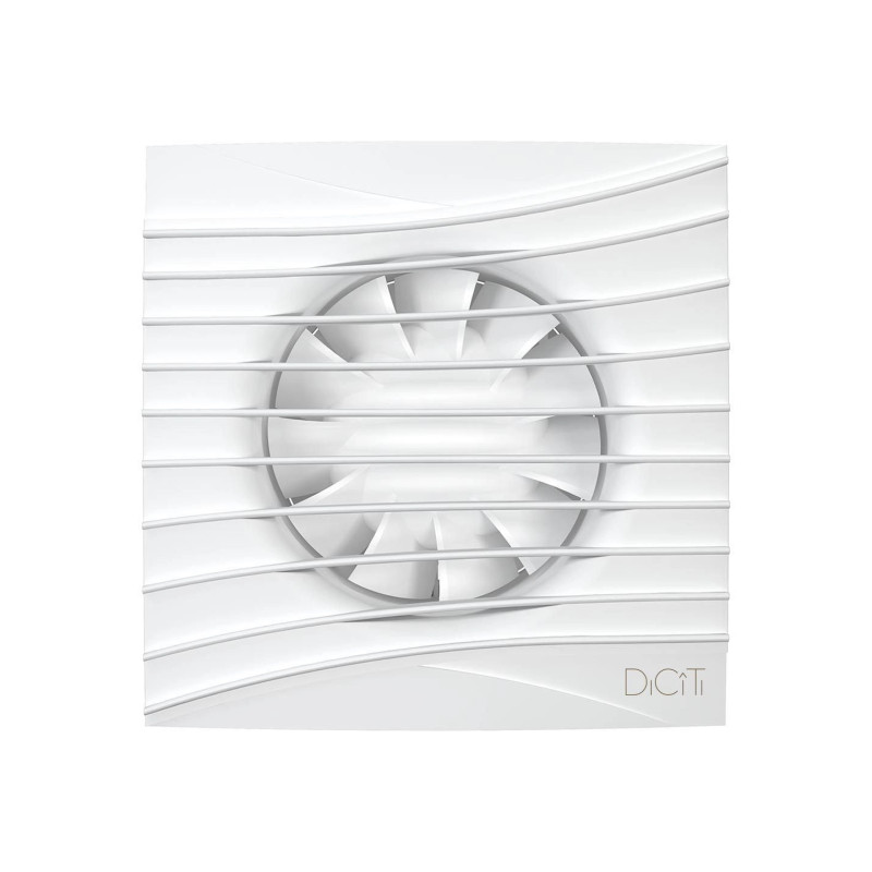 ventilator baie silent 5c matt white, super silent, clapeta antiretur, motor long life 40000h, debit 180mc/h, o125mm, matt whit