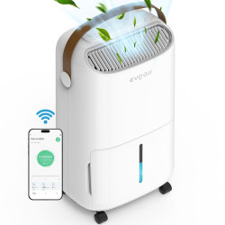 dezumidificator evoair, novadry 16 smart, 16l/24h, senzor de umiditate, functie ionizare, uscare rufe, rezervor 2.5l, lampa uvc,