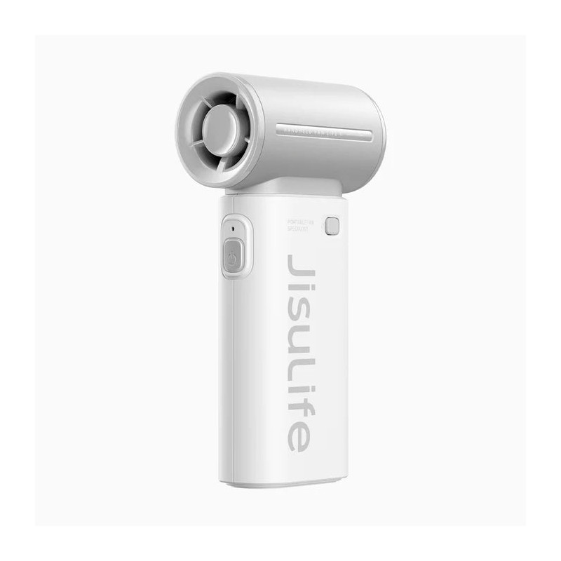 ventilator portabil de mana jisulife, life9, autonomie 2-12h, baterie 3600mah, 5 viteze, incarcare rapida, gri deschis