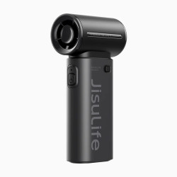 ventilator portabil de mana jisulife, life9, autonomie 2-12h, baterie 3600mah, 5 viteze, incarcare rapida, negru