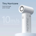 ventilator portabil de mana jisulife, life9, autonomie 2-12h, baterie 3600mah, 5 viteze, incarcare rapida, negru