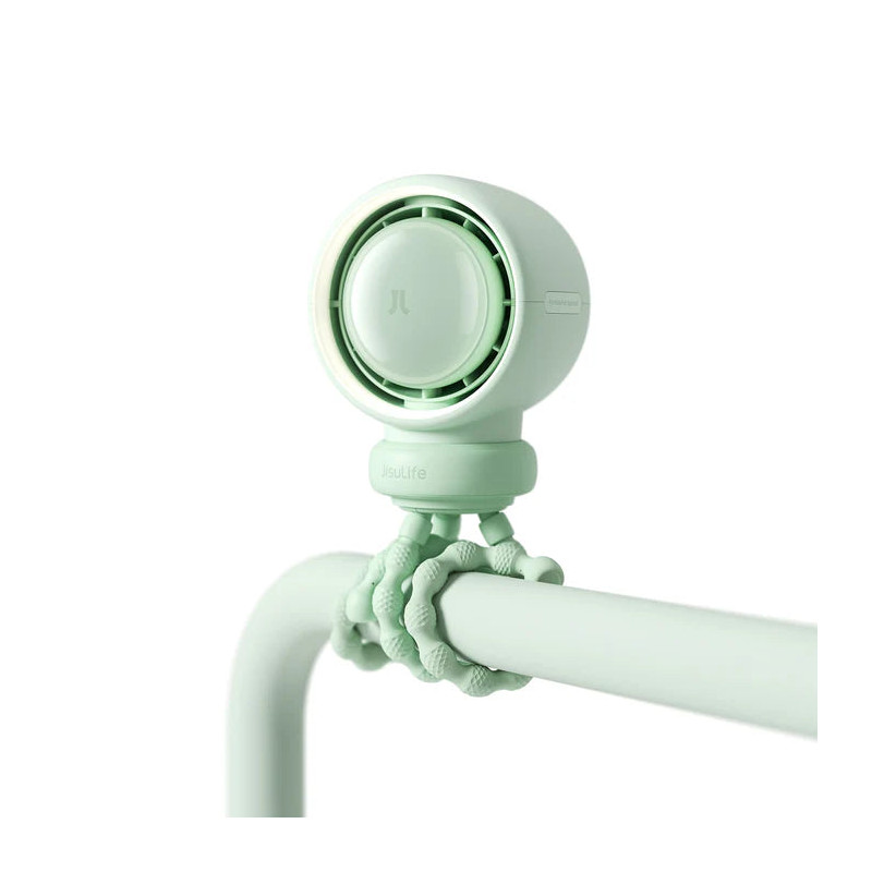 ventilator portabil pentru carucior jisulife, life 2, autonomie 2-11.5h, baterie 4000mah, 5 viteze, incarcare rapida, verde ventilator portabil pentru carucior jisulife, life 2, autonomie 2-11.5h, baterie 4000mah, 5 viteze, incarcare rapida, verde