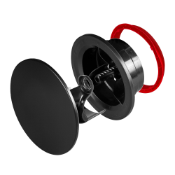 anemostat directional awenta, rotund vak125cz, o125, negru mat