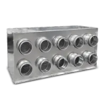 cutie distributie orizontala alnor, flx-plo-r-p-75-2x6-200, cu garnitura din otel zincat