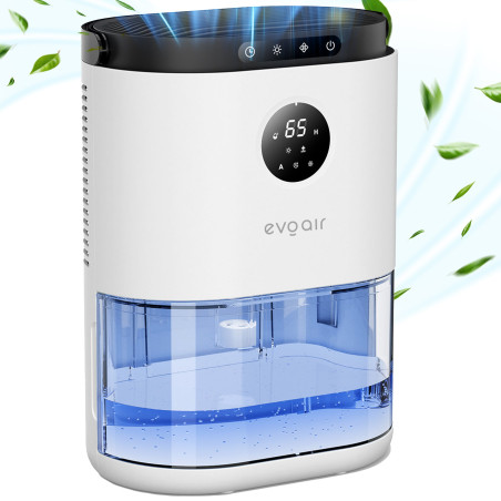 dezumidificator aer evoair humix560, 560ml/24h, silentios, senzor de umiditate, 3 moduri functionare, lumina ambientala in 