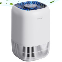purificator de aer evoair nuvia, filtru 3 in 1 true hepa, carbon activ, 3 viteze, mod noapte, aromaterapie, lumina ambientala,