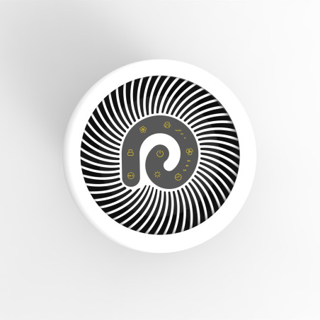 resigilat! purificator de aer evoair, yuvospin, lampa uv-c, filtru 3in1, true hepa, carbon activ, pre-filtru, 4 viteze, functi