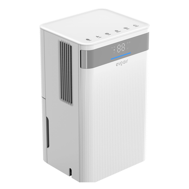 dezumidificator evoair comfodry10, 10l/24h, silentios, senzor de umiditate, uscare rufe, mod noapte, lumina ambientala, drenaj