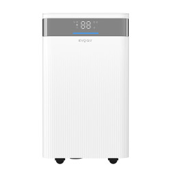 dezumidificator evoair comfodry10, 10l/24h, silentios, senzor de umiditate, uscare rufe, mod noapte, lumina ambientala, drenaj