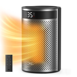 aeroterma dreo atom 416, 1500w, heater ceramica, termostat, timer 12h, display led, eco mode, silentios, mod eco, telecomanda, n