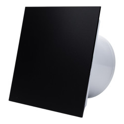 ventilator de baie ecovent decora, o100, super silent, panou plexiglas schimbabil, clapeta antiretur, debit 93 m3/h, garantie 