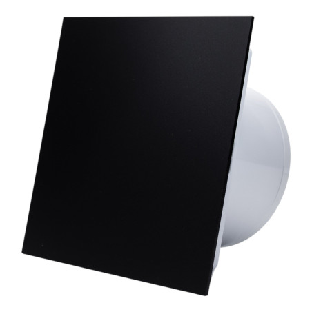 ventilator de baie ecovent decora, o100, super silent, panou plexiglas schimbabil, clapeta antiretur, debit 93 m3/h, garantie