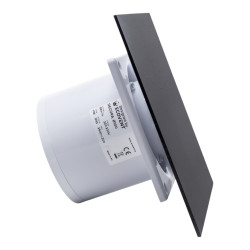 ventilator de baie ecovent decora, o100, super silent, panou plexiglas schimbabil, clapeta antiretur, debit 93 m3/h, garantie 