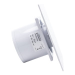 ventilator de baie ecovent decora, o100, super silent, panou plexiglas schimbabil, clapeta antiretur, debit 93 m3/h, garantie 