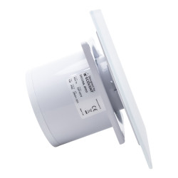 ventilator de baie ecovent decora smart, o100, super silent, senzor umiditate, timer, panou sticla, clapeta antiretur, debit 9