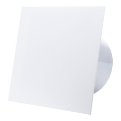 ventilator de baie ecovent decora, o125, super silent, panou plexiglas schimbabil, clapeta antiretur, debit 140 m3/h, garanti