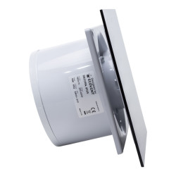 ventilator de baie ecovent decora, o125, super silent, panou plexiglas schimbabil, clapeta antiretur, debit 140 m3/h, garanti