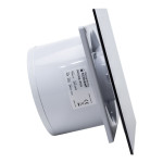 ventilator de baie ecovent decora, o125, super silent, panou plexiglas schimbabil, clapeta antiretur, debit 140 m3/h, garanti