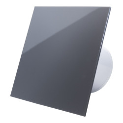 ventilator de baie ecovent decora, o125, super silent, panou plexiglas schimbabil, clapeta antiretur, debit 140 m3/h, garanti