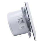 ventilator de baie ecovent decora, o125, super silent, panou plexiglas schimbabil, clapeta antiretur, debit 140 m3/h, garanti