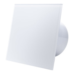 ventilator de baie ecovent decora smart, o125, super silent, senzor umiditate, timer, panou sticla, clapeta antiretur, debit