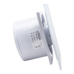 ventilator de baie ecovent decora smart, o125, super silent, senzor umiditate, timer, panou sticla, clapeta antiretur, debit 