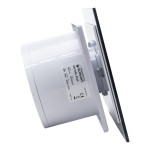 ventilator de baie ecovent decora smart, o125, super silent, senzor umiditate, timer, panou sticla, clapeta antiretur, debit 