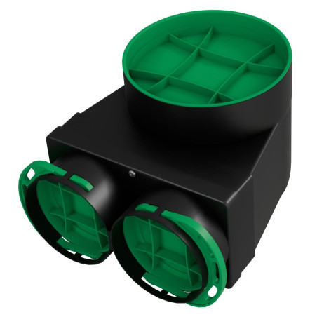 cutie plenum scurt - o125 / 2xo75 awenta, negru