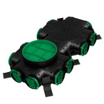 cutie de distributie - o200 / 12xo75 awenta, negru cutie de distributie - o200 / 12xo75 awenta, negru