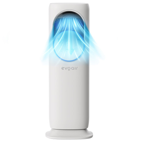 ventilator turn 4 in 1 evoair briis silver, aeroterma, racitor, umidificator, sterilizator uv, telecomanda, 2 viteze incalzi