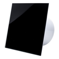 ventilator de baie ecovent decora smart, o125, super silent, senzor umiditate, timer, panou sticla, clapeta antiretur, debit 