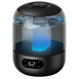 umidificator dreo 306, rezorvor 3l, capacitate de umidificare 250 ml/h, senzor umiditate, ceata rece, autonomie 30 ore, negru