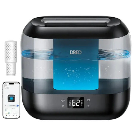umidificator dreo 311s smart, wifi, rezervor 4l,capacitate de umidificare 250 ml/h, ceata rece, autonomie 36 ore, aromaterapie,