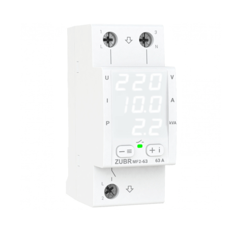 Releu de protectie tensiune ZUBR MF2-63 63A monofazat