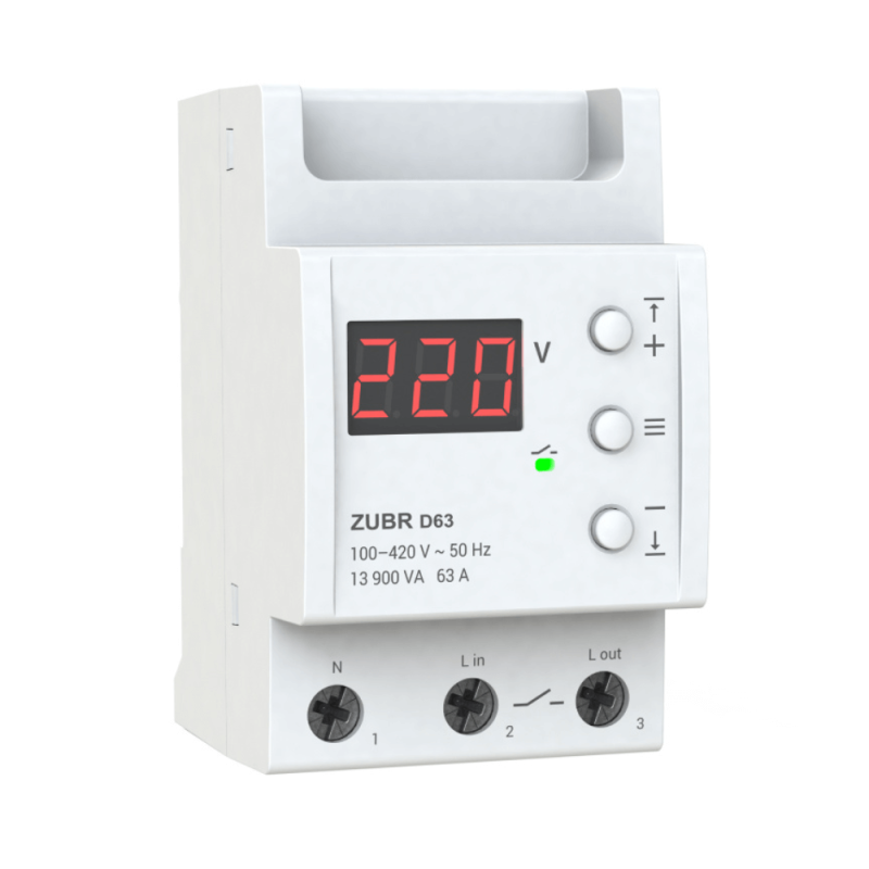 Dispozitiv monitorizare tensiune ZUBR D63 100-420V IP20