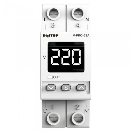 Releu de tensiune monofazat DigiTOP V-PRO 63A