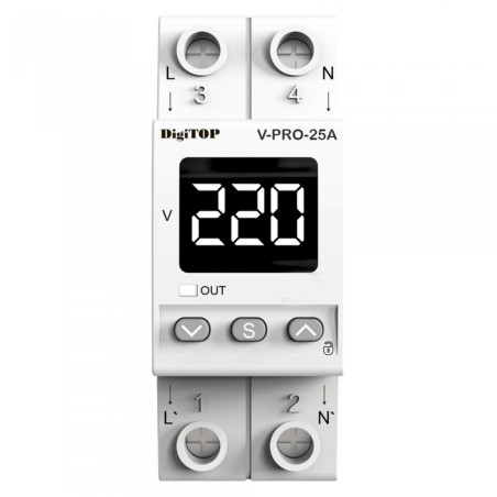 Releu de tensiune monofazat DigiTOP V-PRO 25A