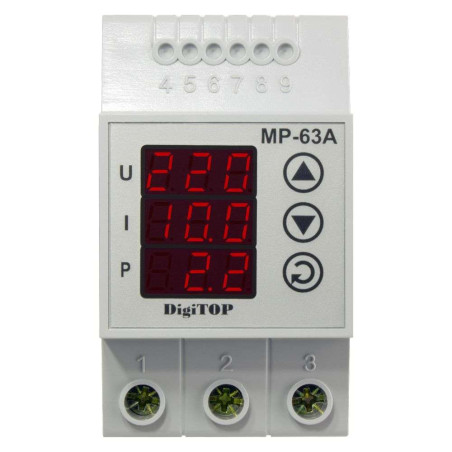 Releu multifunctional de protectie tensiune monofazat, DigiTOP MP-63A