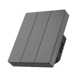 sonoff m5-3c-80m - intrerupator inteligent triplu cu buton fizic, 3 canale, protocol matter, seria switchman (tip 80)