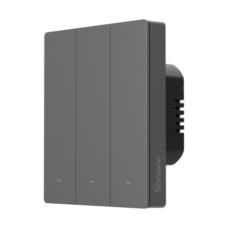 sonoff m5-3c-80m - intrerupator inteligent triplu cu buton fizic, 3 canale, protocol matter, seria switchman (tip 80)