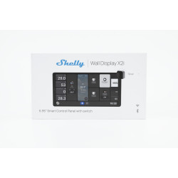 shelly wall display x2i silver - panou tactil inteligent 6.95", wi-fi 6 & bluetooth 5.0, hub de control si releu 5a
