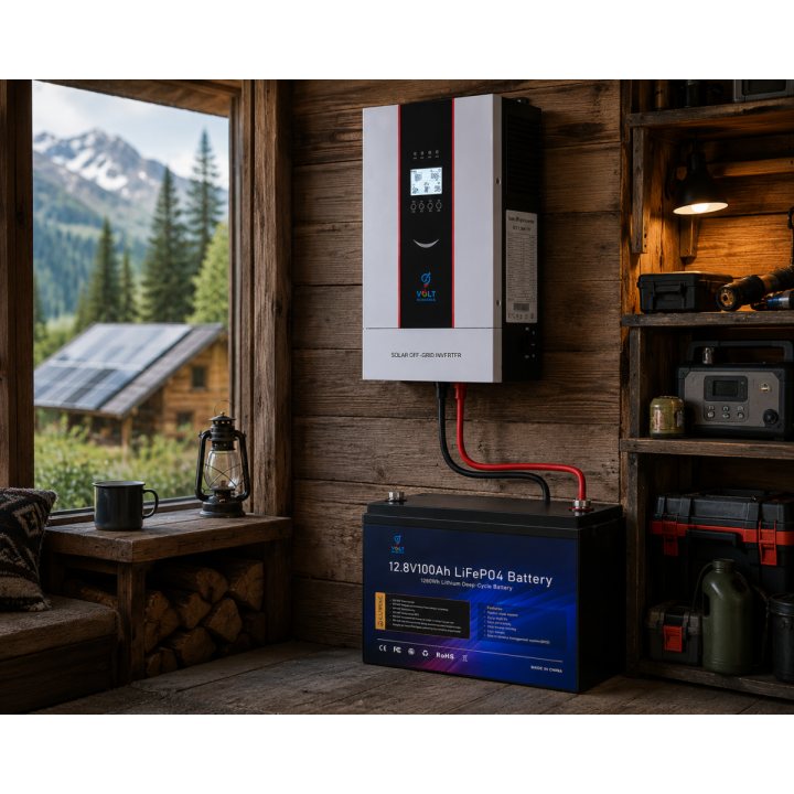 Invertor Solar Off-Grid Hibrid 1.5KW 12V cu Controller MPPT Integrat și Undă Sinusoidală Pură – Eficiență și Autonomie Totală