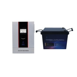 Kit Off Grid Pachet invertor 1500W 12V si ACumulator Lifepo4 12V 100AH